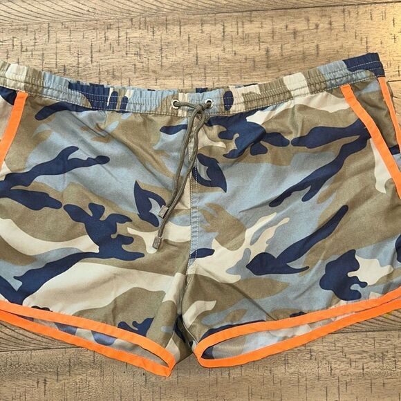 Camo Joggers 🏃 Neon Orange 🍊 Visibility Stripes 2 Pockets 4 gear ⚙️ drawstring - Picture 1 of 17